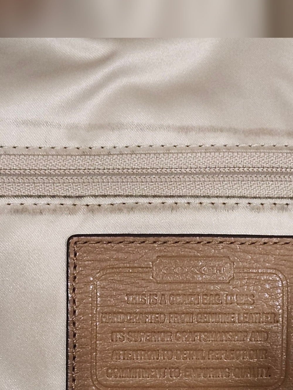 Coach Avery Pebbled Leather Shoulder Tote Hobo Satchel Bag #F23309 Saddle Brown - Picture 7 of 12